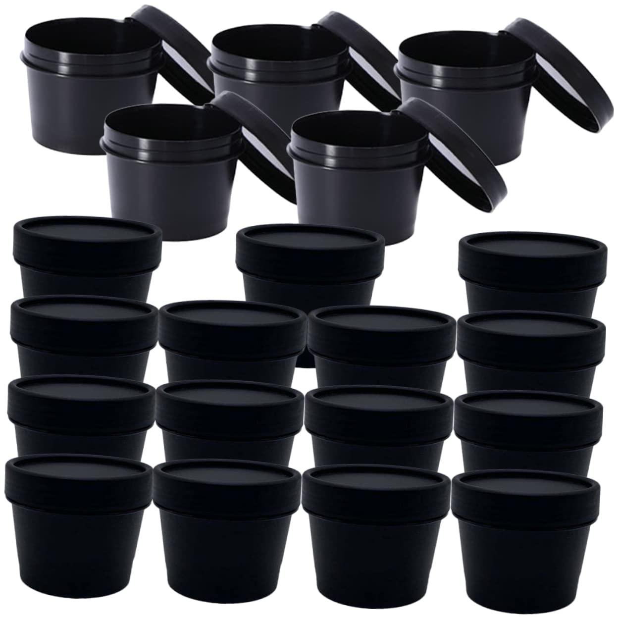 VALICLUD 20-Piece Leakproof Travel Cosmetic Containers Set - Wide Mouth PP Jars for Skincare, Eye Cream & Toiletries - Perfect for Airplane Carry-On, Gym Bag & Vacation Organization