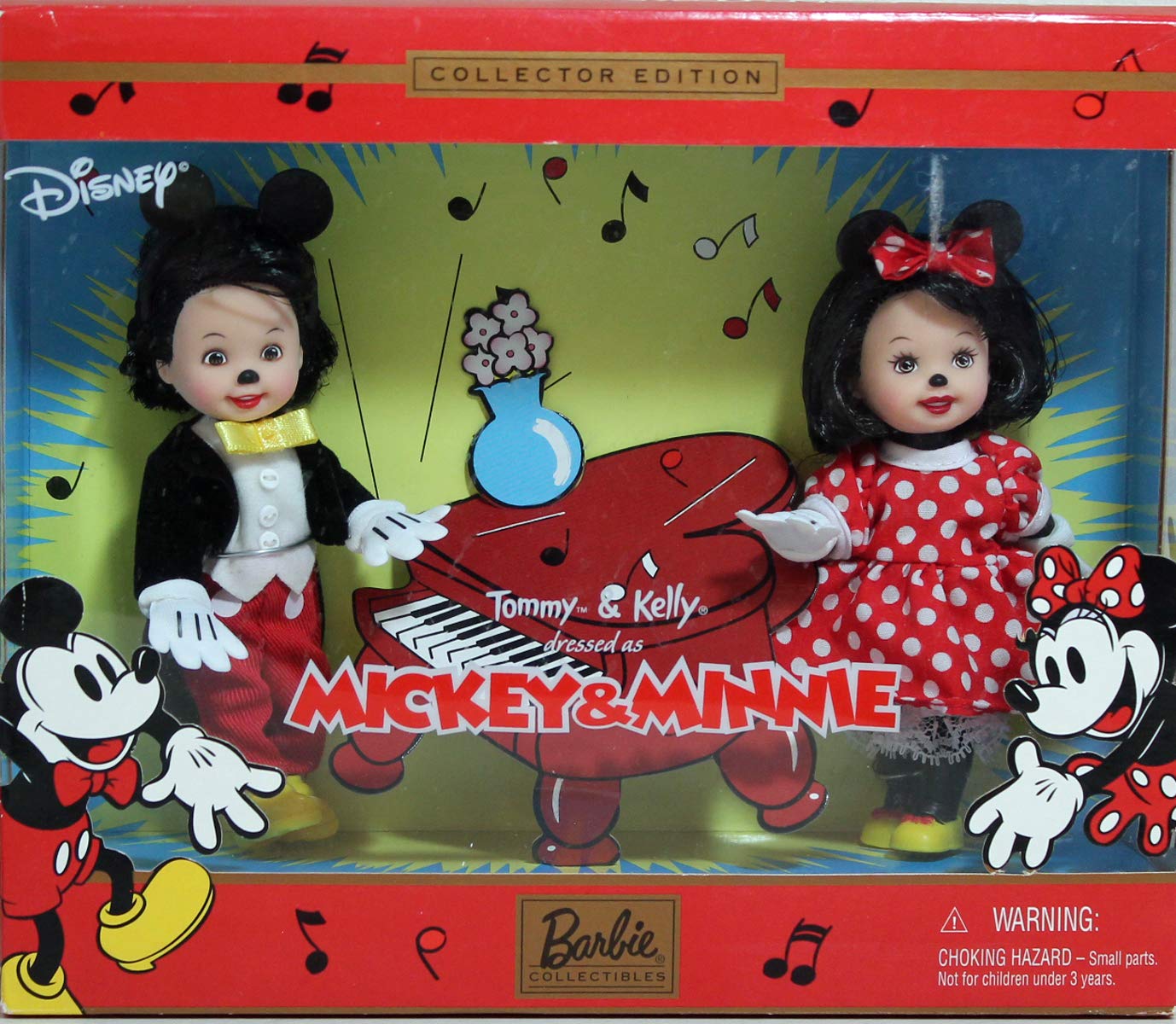 Barbie Disney Tommy & Kelly Dressed As Mickey & Minnie Collector Edition Doll (2002) - Rare Vintage Toy for Disney Fans & Barbie Collectors | Perfect for Display, Gift Giving & Disney Memorabilia Collections