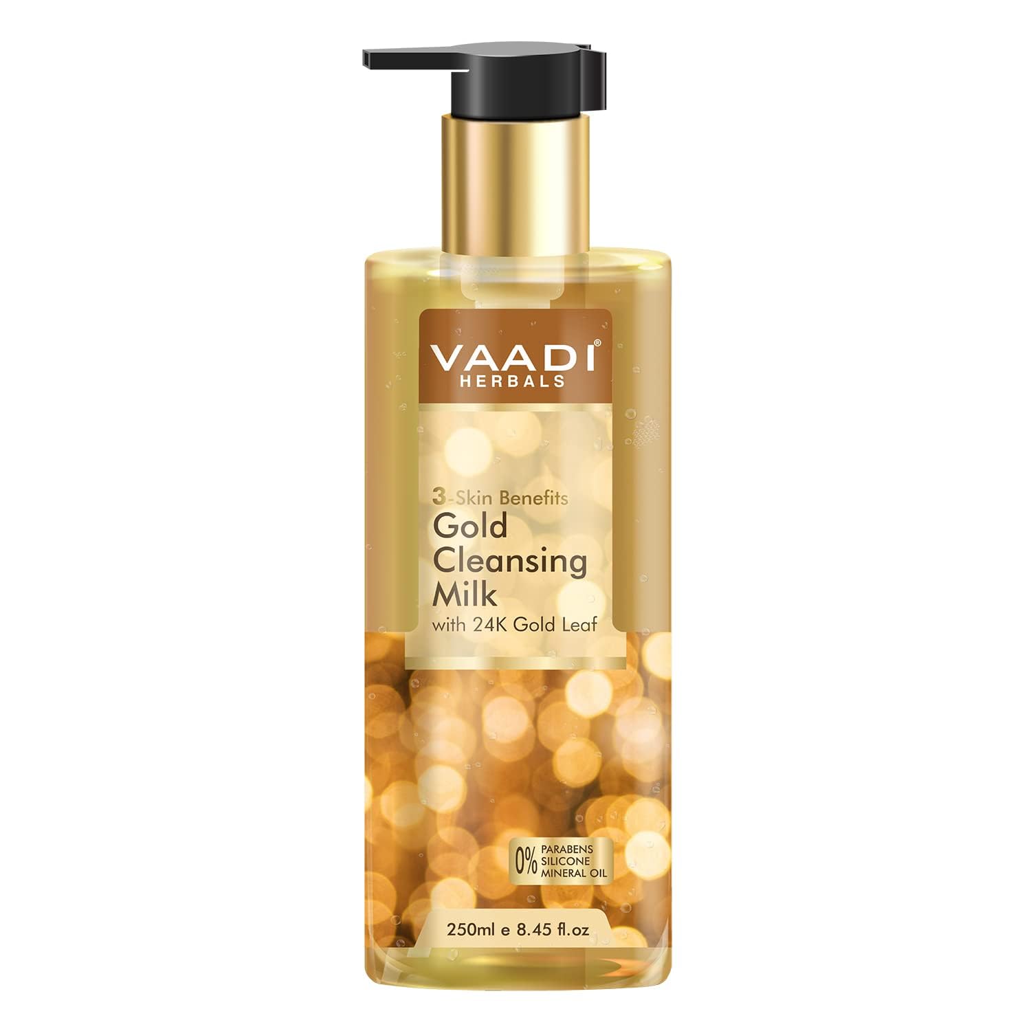 24K Gold & Vitamin E Milk Cleanser with Honey & Almond Oil - Gentle Hydrating Face Wash for Smooth, Toned Skin - 250ml | Perfect for Daily Skincare Routine & Sensitive Skin Care