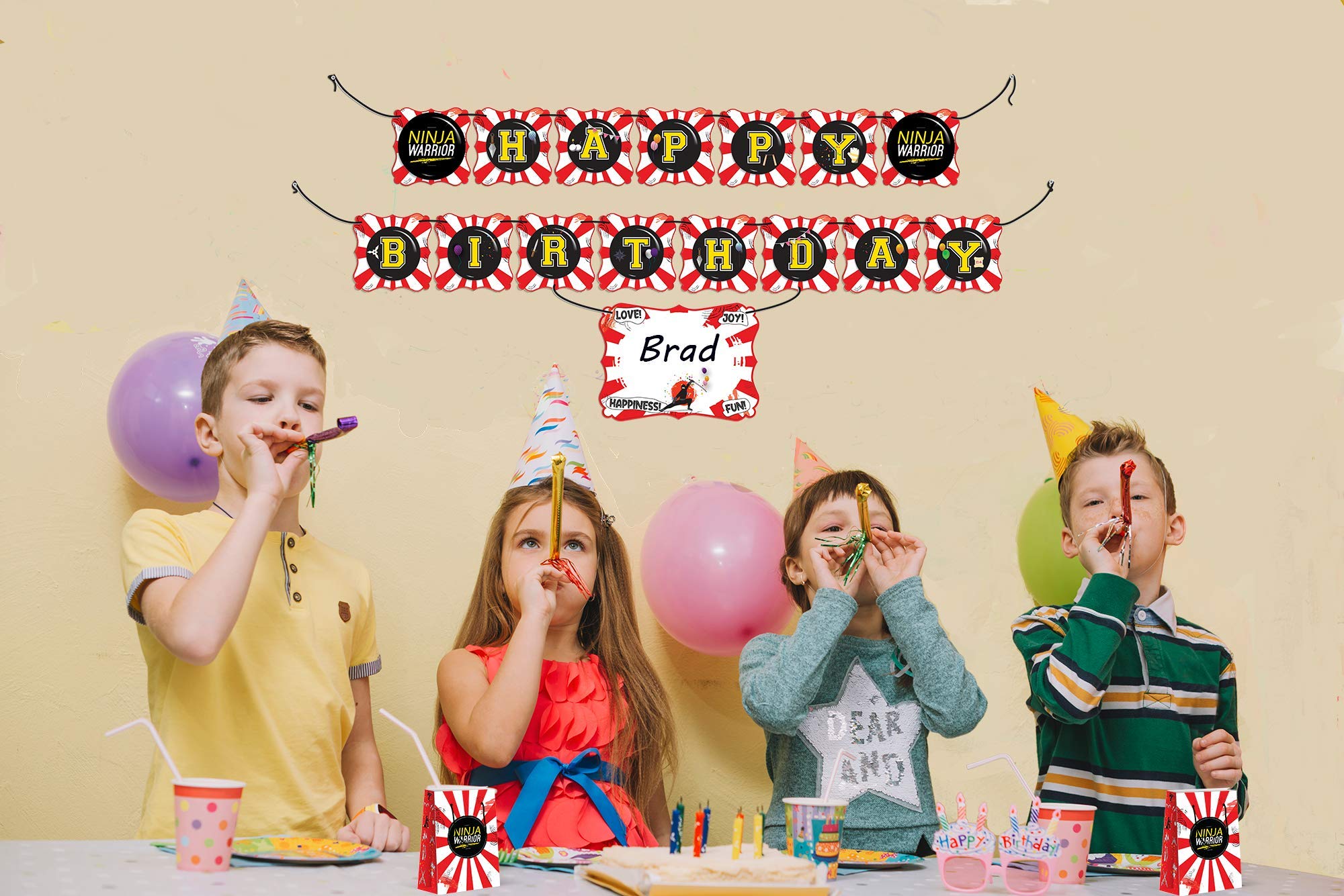 Premium Ninja Themed Party Favor Bags - 12 Pack | Durable Treat & Goody Bags for Birthday Parties, Halloween, School Events & Gift Giving | Bulk Party Supplies & Decorations by LARZN