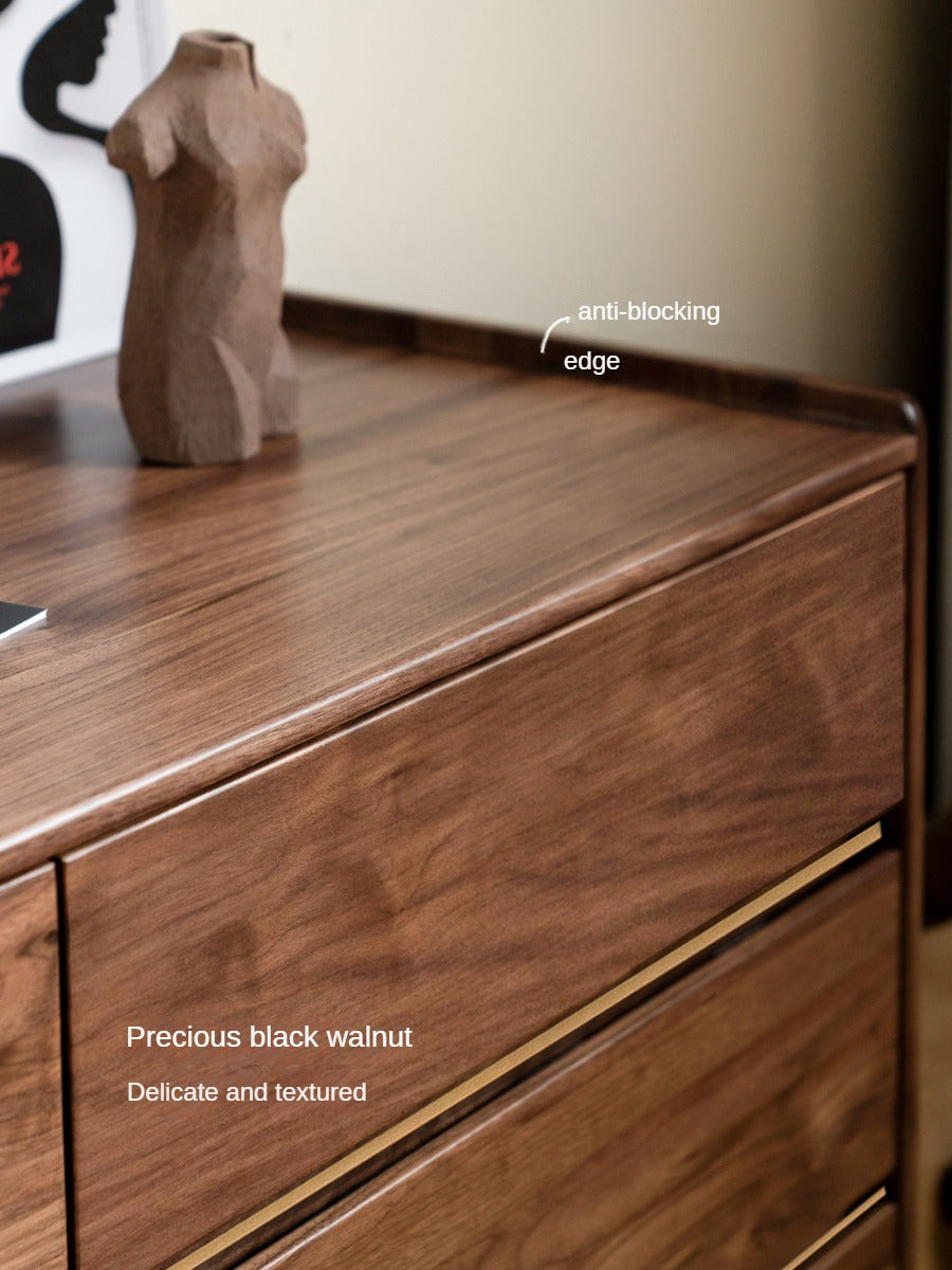 Premium Black Walnut Solid Wood Cabinet - Handcrafted Storage Organizer for Kitchen, Bathroom & Living Room | Rustic Home Decor & Space Saving Solution
