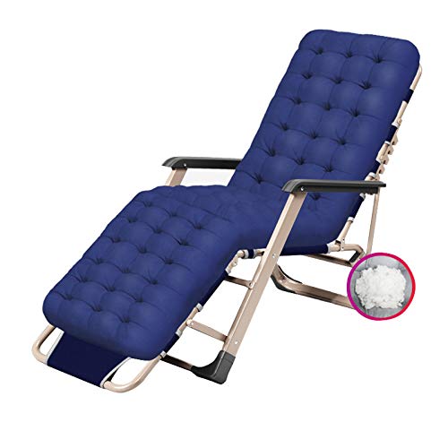 Foldable Adjustable Zero Gravity Chair - Max 260kg, Blue - Perfect for Balcony, Office, Garden, Patio, Camping & Beach Relaxation | Sun Lounger, Recliner & Deck Chair for Outdoor Comfort