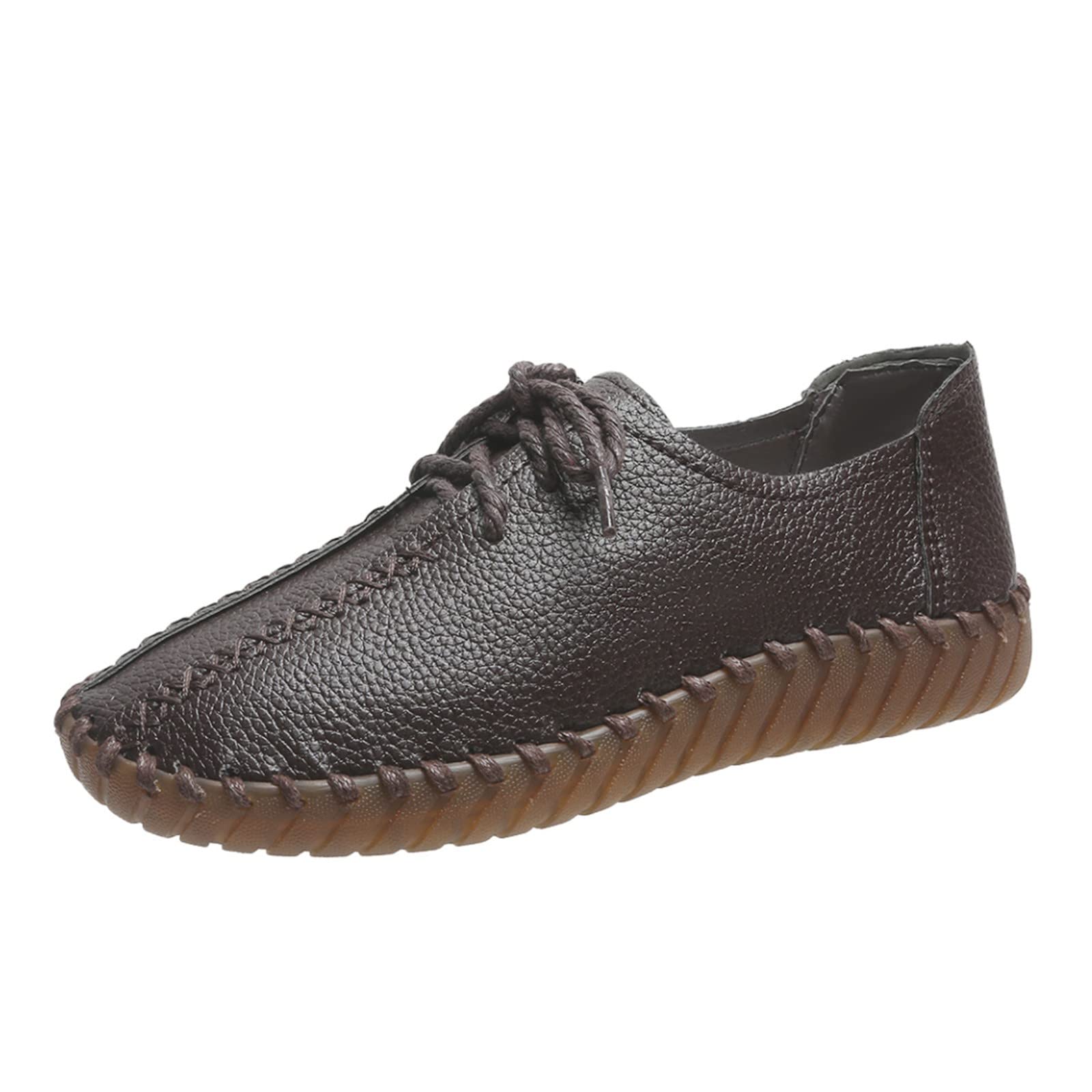 Women's Casual Flat Shoes - Soft Round Toe Lace-Up Sneakers for Summer & Spring | Comfortable Everyday Walking Shoes for Women & Girls | Perfect for Work, Travel and Daily Wear
