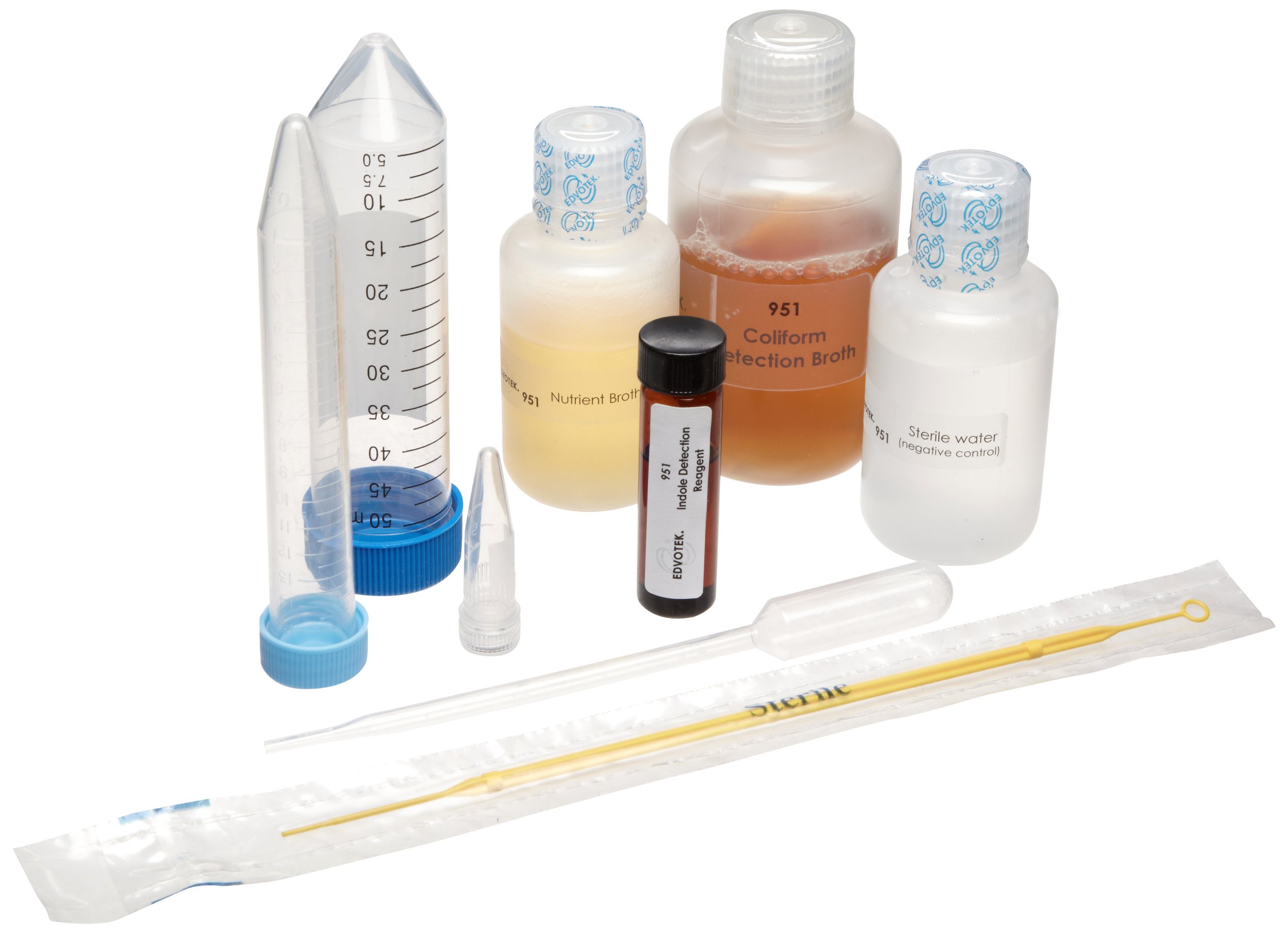 Edvotek 951 Water Quality Testing Kit - Chromogenic Analysis of Bacterial Contaminants in Drinking Water | Lab & Environmental Science Testing