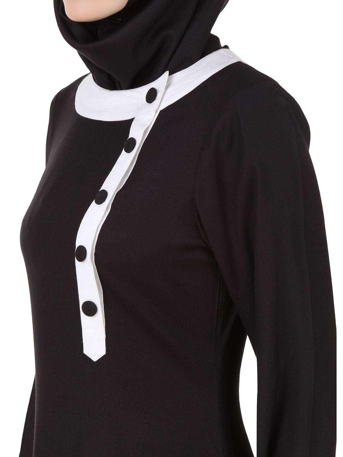 Jaza Rayon Black Abaya - Modest Islamic Dress for Women - Perfect for Prayer, Mosque, and Everyday Wear