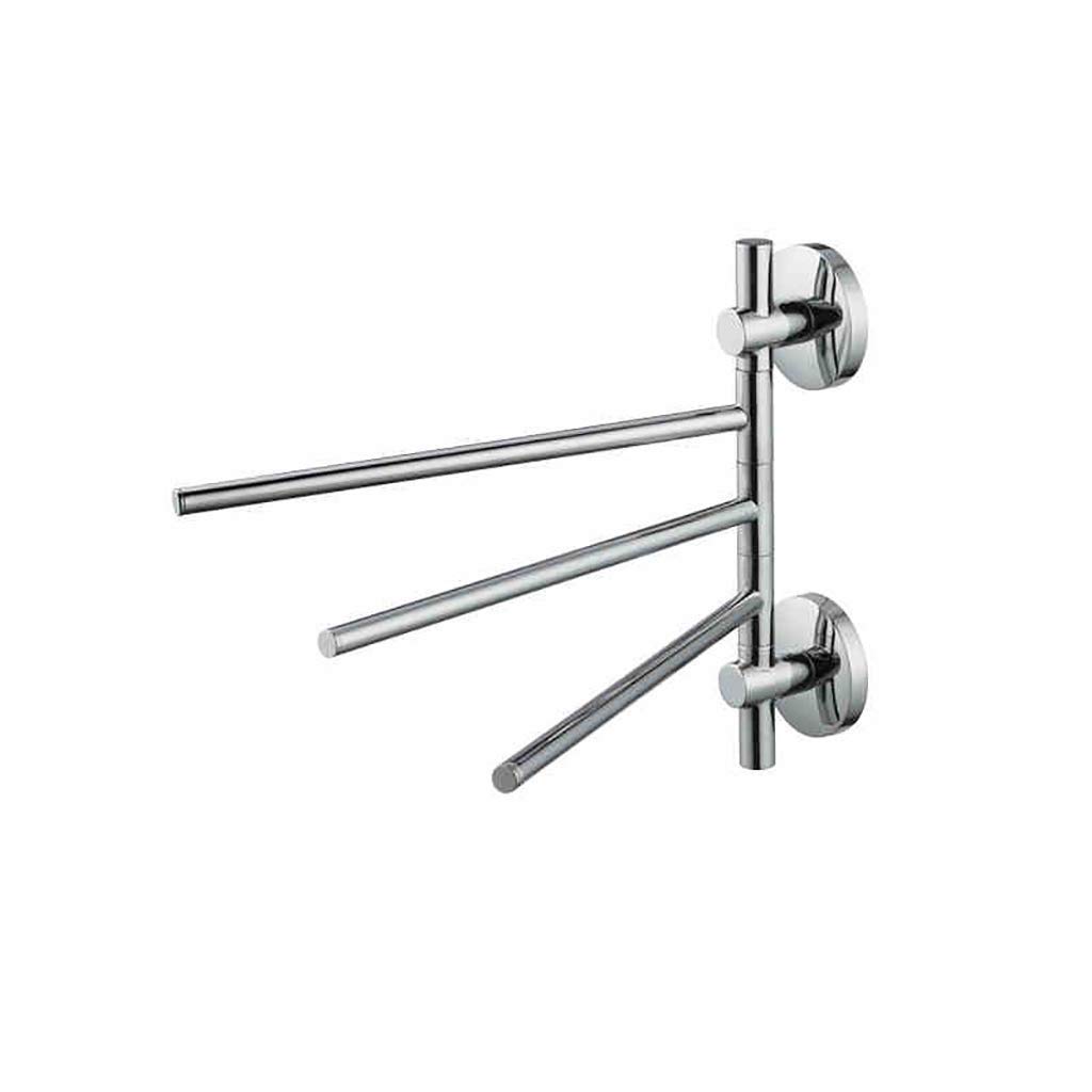 LYMJJ 3-Arm Swivel Towel Bar - Stainless Steel Bathroom Swing Hanger, Wall Mounted Towel Rack Holder for Space Saving Storage Organizer - Perfect for Small Bathrooms, Apartments & Laundry Rooms