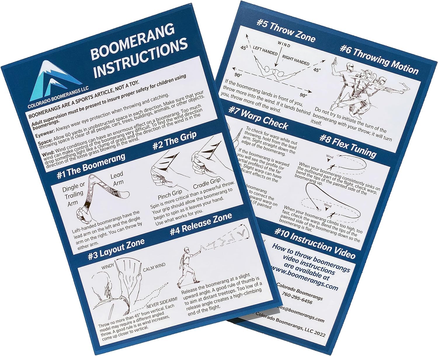 Blue Lightning Boomerang - Fast Catch Boomerang for Outdoor Sports & Backyard Games | Perfect for Park Play, Beach Fun & Family Activities