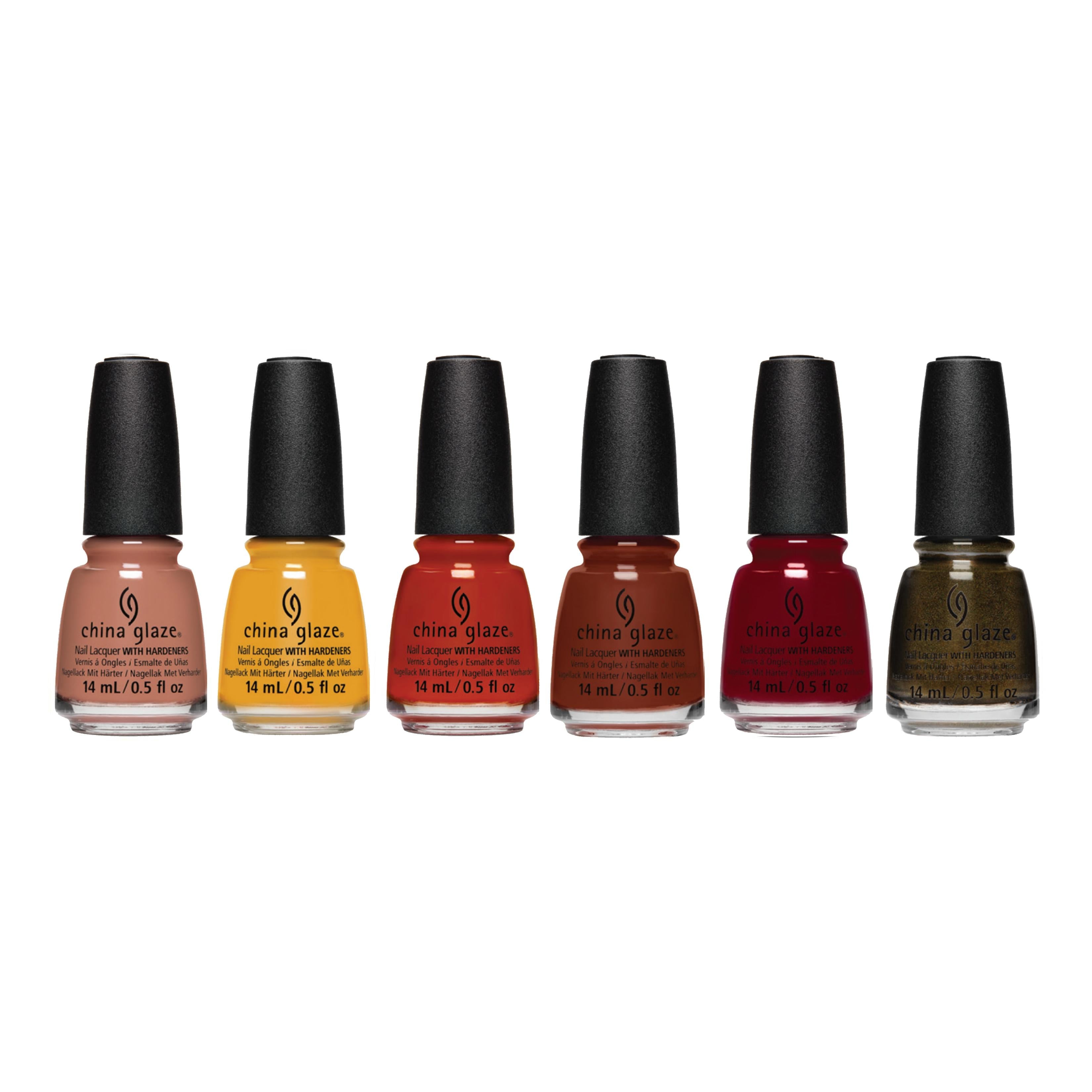 China Glaze Autumn Spice Collection - Fall Nail Polish Set with Warm Tones for Manicures & Pedicures | Perfect for Thanksgiving, Halloween, and Autumn Wedding Nail Art
