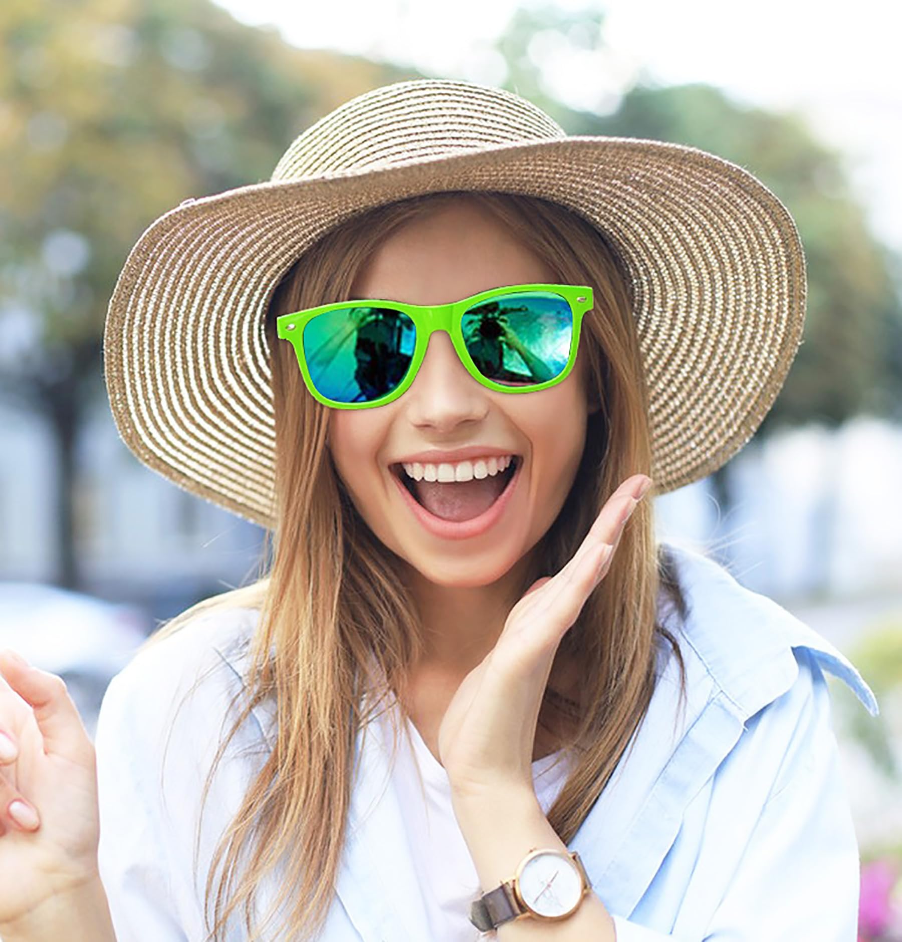 8/12/18 Pack Neon Sunglasses Bulk - Colorful Retro Party Sunglasses Multipack for Men & Women - Perfect for Pool Parties, Beach Outings, Festivals & Summer Events