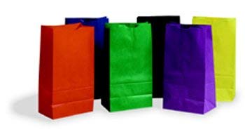 9 Pack PACON CORPORATION BRIGHT RAINBOW BAGS - Colorful Storage & Gift Bags for Parties, School Supplies & Home Organization