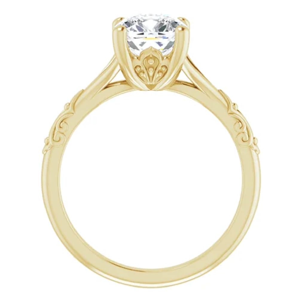 1.00 CT Cushion Cut Moissanite Engagement Ring Set for Women - Petite Halo Vine Wedding Band, Bridal Ring Set, Promise/Anniversary Gift for Wife (Size 7.5) | Perfect for Proposals, Weddings & Special Occasions