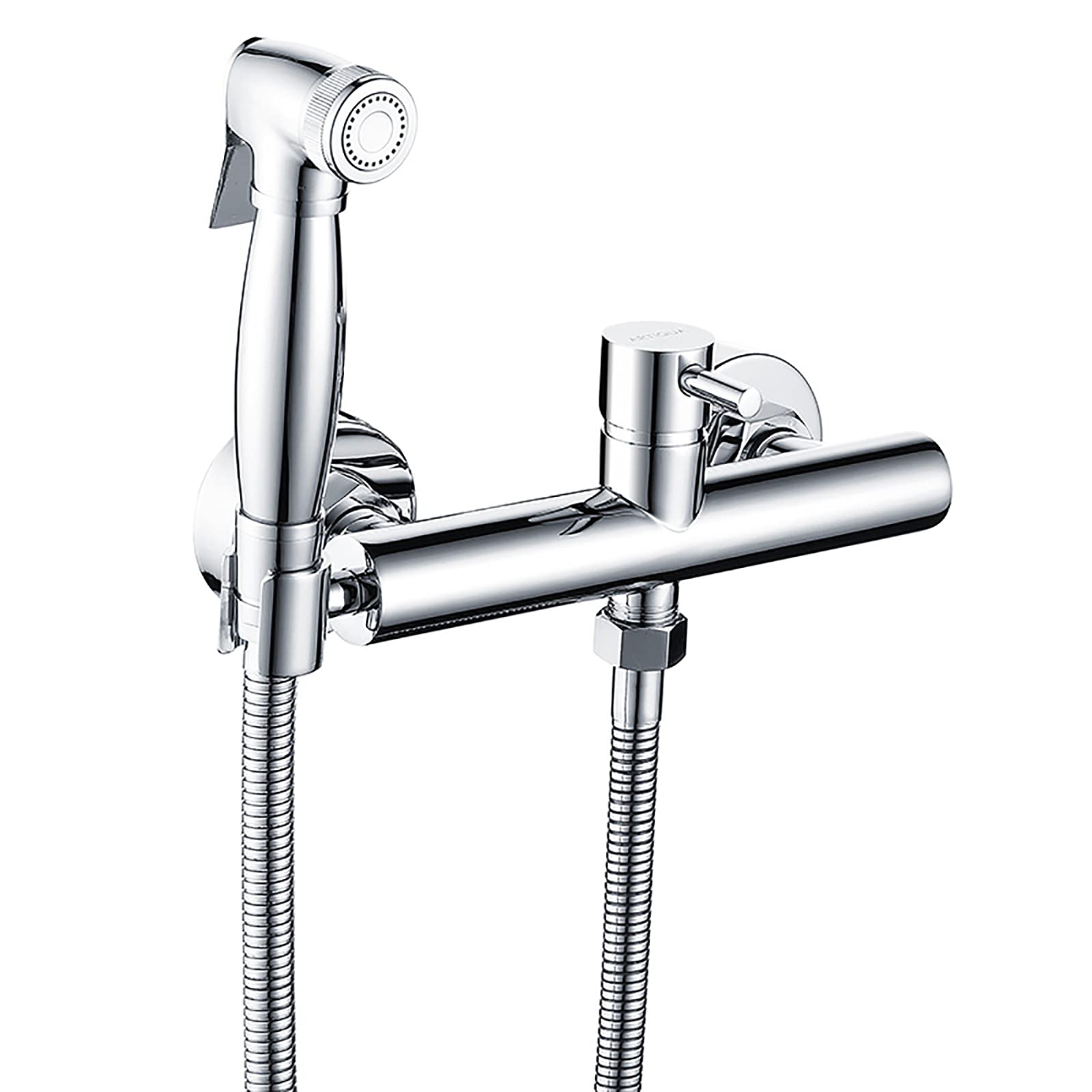 Hot & Cold Water Handheld Sprayer - Brass Chrome Diaper Sprayer with Temperature Control for Toilet | Leak-Free Design | Perfect for Cloth Diaper Cleaning, Pet Bathing & Household Cleaning Tasks