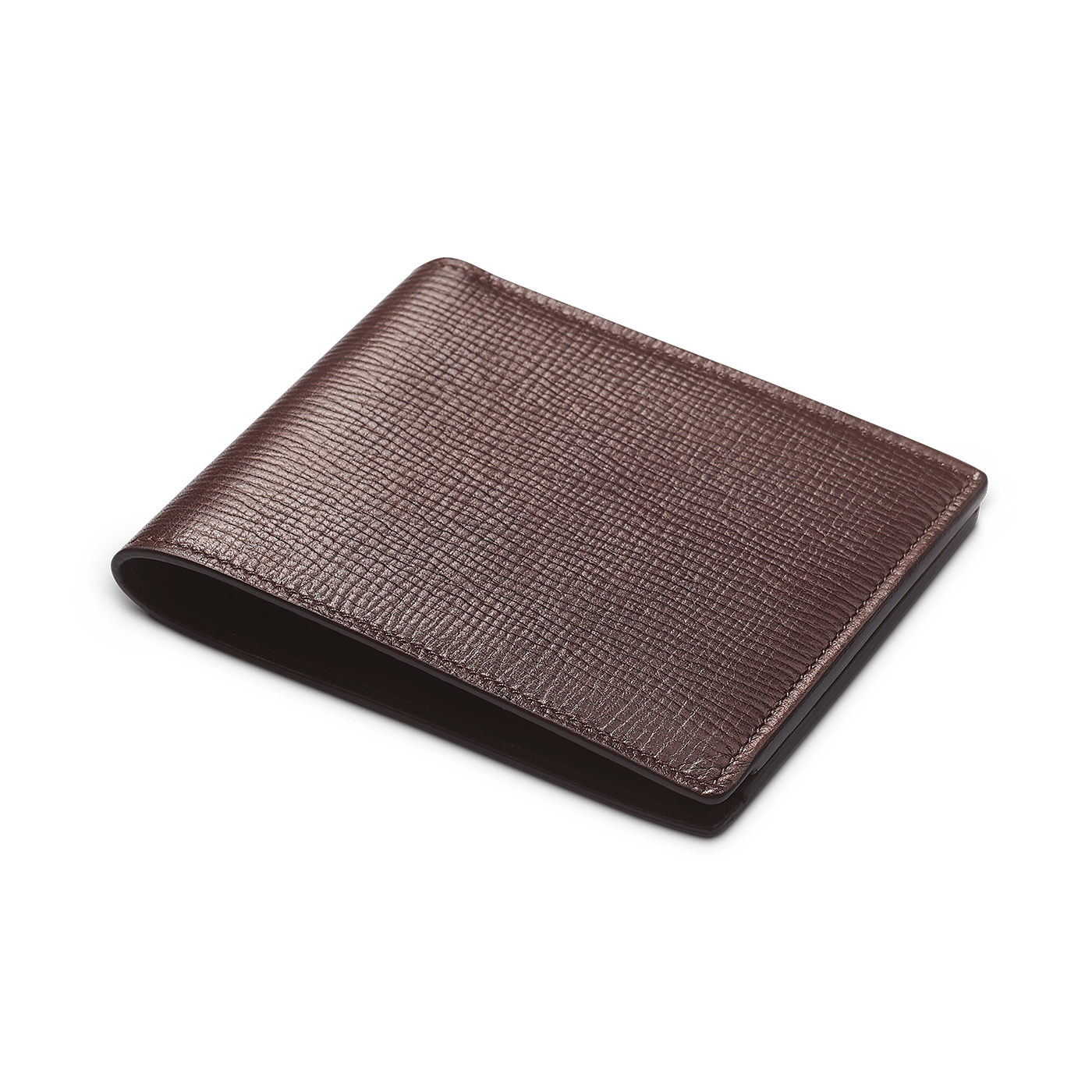 Genuine Leather Billfold Wallet for Men - Dark Brown Willow Grain - Slim RFID Blocking Bifold Wallet for Everyday Use & Travel