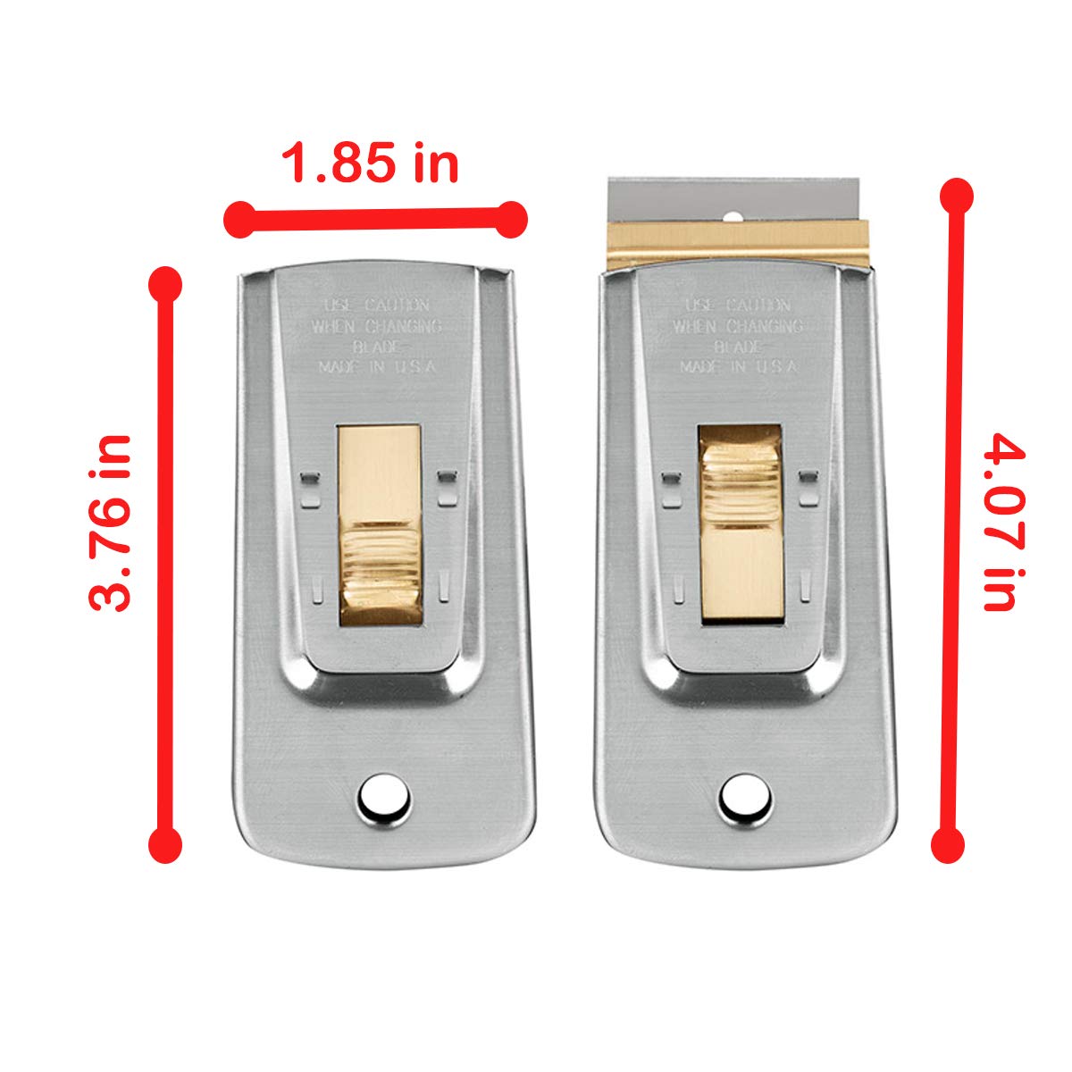 Premium Razor Blade Scraper Tool Set - 5 Replaceable Blades for Window Cleaning, Glass Cooktop, Paint Removal, Car Decals & Sticker Removal - Essential Multi-Purpose Scraper for Home, Kitchen & Auto Detailing