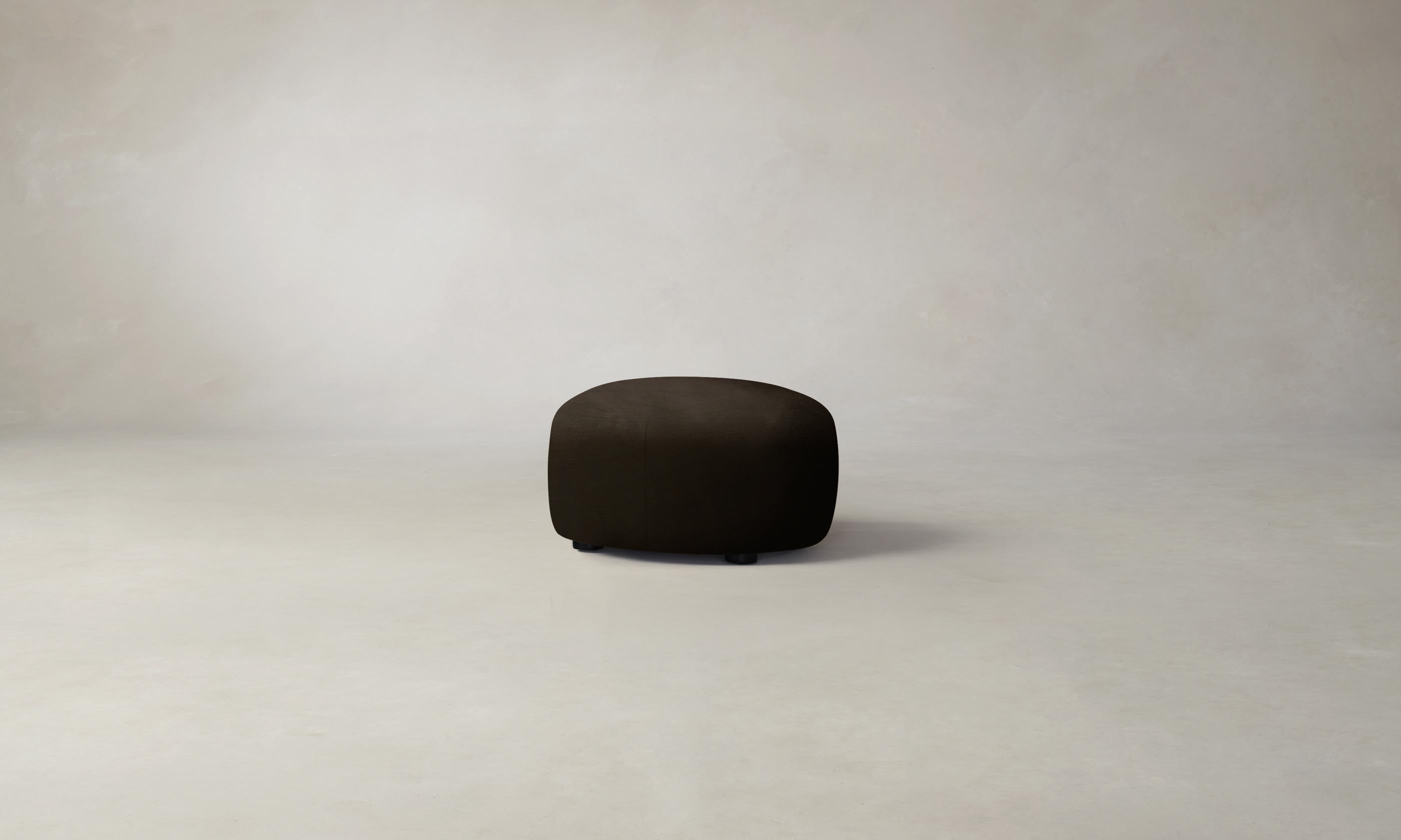 Premium Nubuck Leather Chelsea Ottoman in Espresso - Stylish Footrest & Storage Bench for Living Room, Bedroom or Office