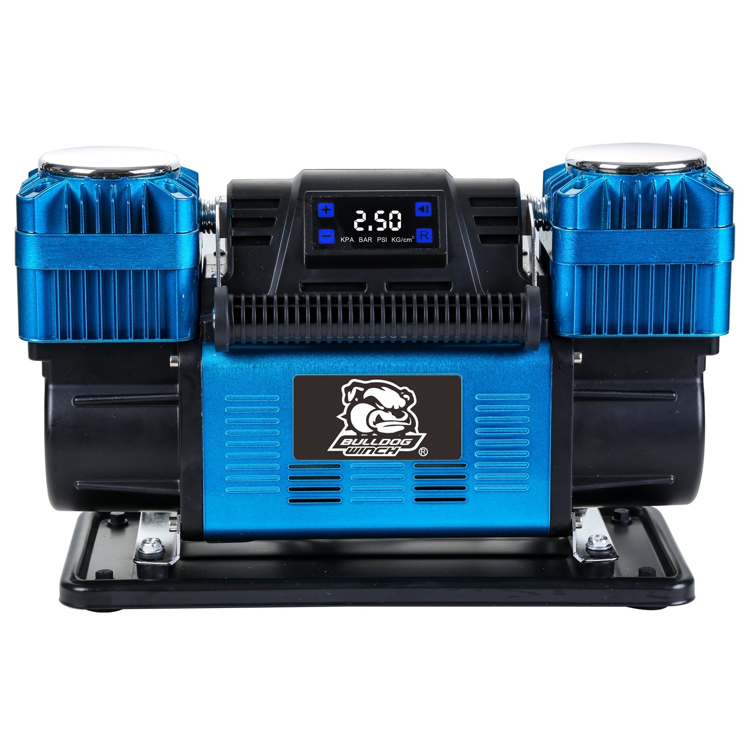 Bulldog Winch Twin Head Portable Air Compressor 150PSI - Heavy Duty Tire Inflator for Cars, Trucks & ATVs - Perfect for Off-Roading, Camping & Emergency Roadside Use