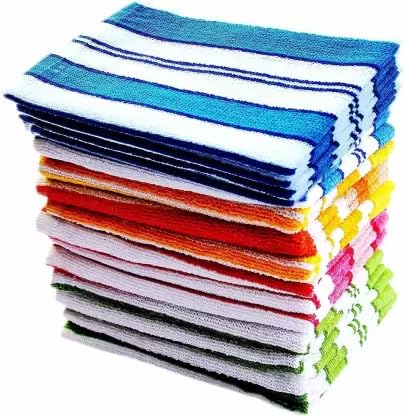 ELSTONE Premium 200 GSM Cotton Hand Towels & Face Towels Set - Soft, Absorbent, 10-Pack for Bathroom, Gym, Travel, and Spa Use