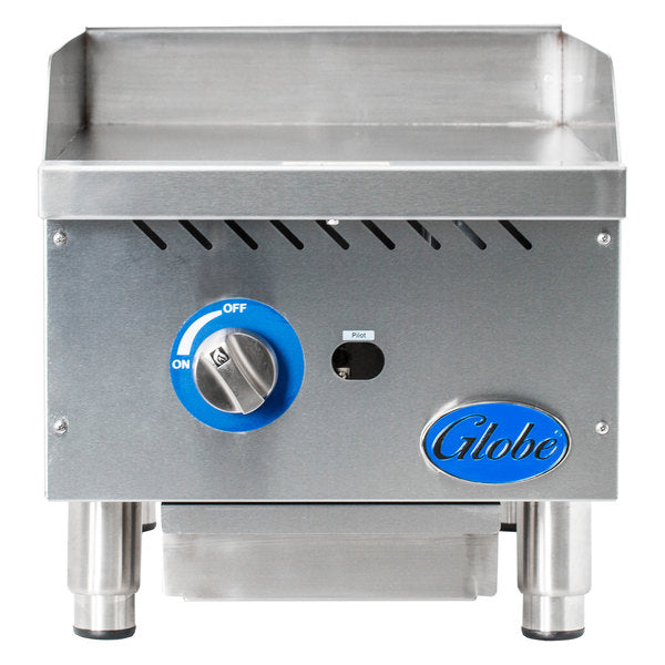 Globe GG15G Commercial Countertop Gas Griddle - 36 Inch Stainless Steel Flat Top Grill for Restaurants, Diners & Outdoor Cooking