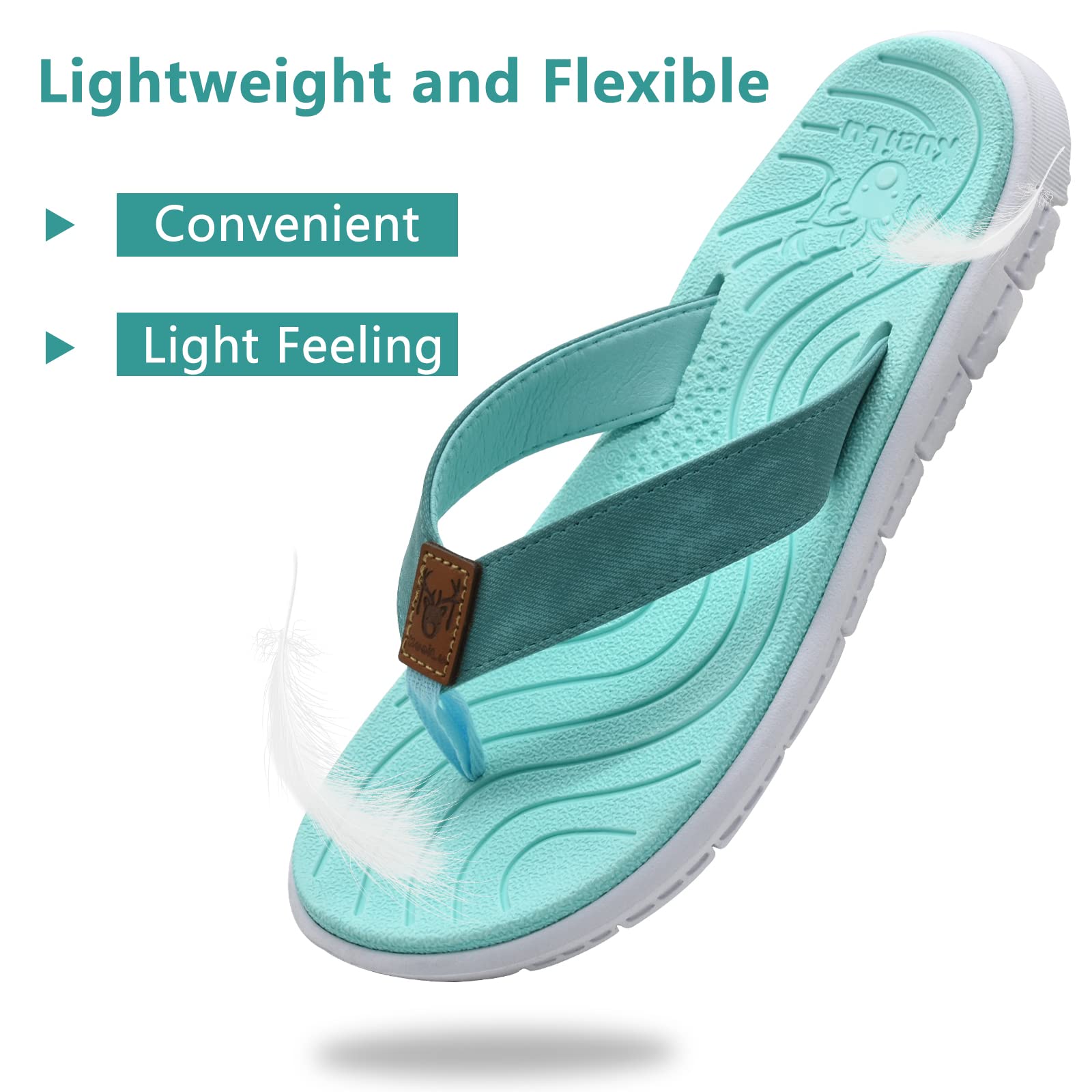 **KuaiLu Women's Comfortable Flip Flops with Arch Support - Lightweight Non-Slip Yoga Sandals for Walking, Beach, Summer & Casual Wear**    *(Ideal for Yoga, Travel, Poolside, and Everyday Relaxation)*