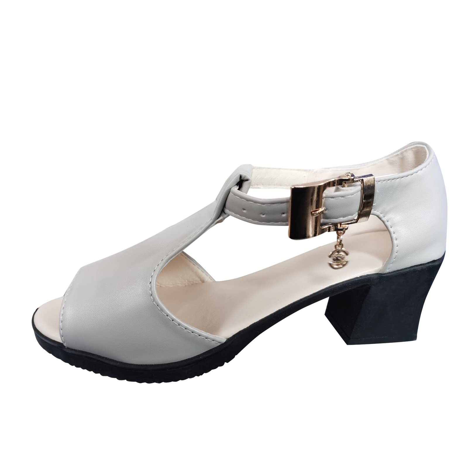 Women's Chunky Low Heel Slip-On Sneakers - Breathable Summer Dress Shoes with Ankle Strap for Outdoor Leisure & Casual Wear | Perfect for Walking, Travel, and Everyday Comfort