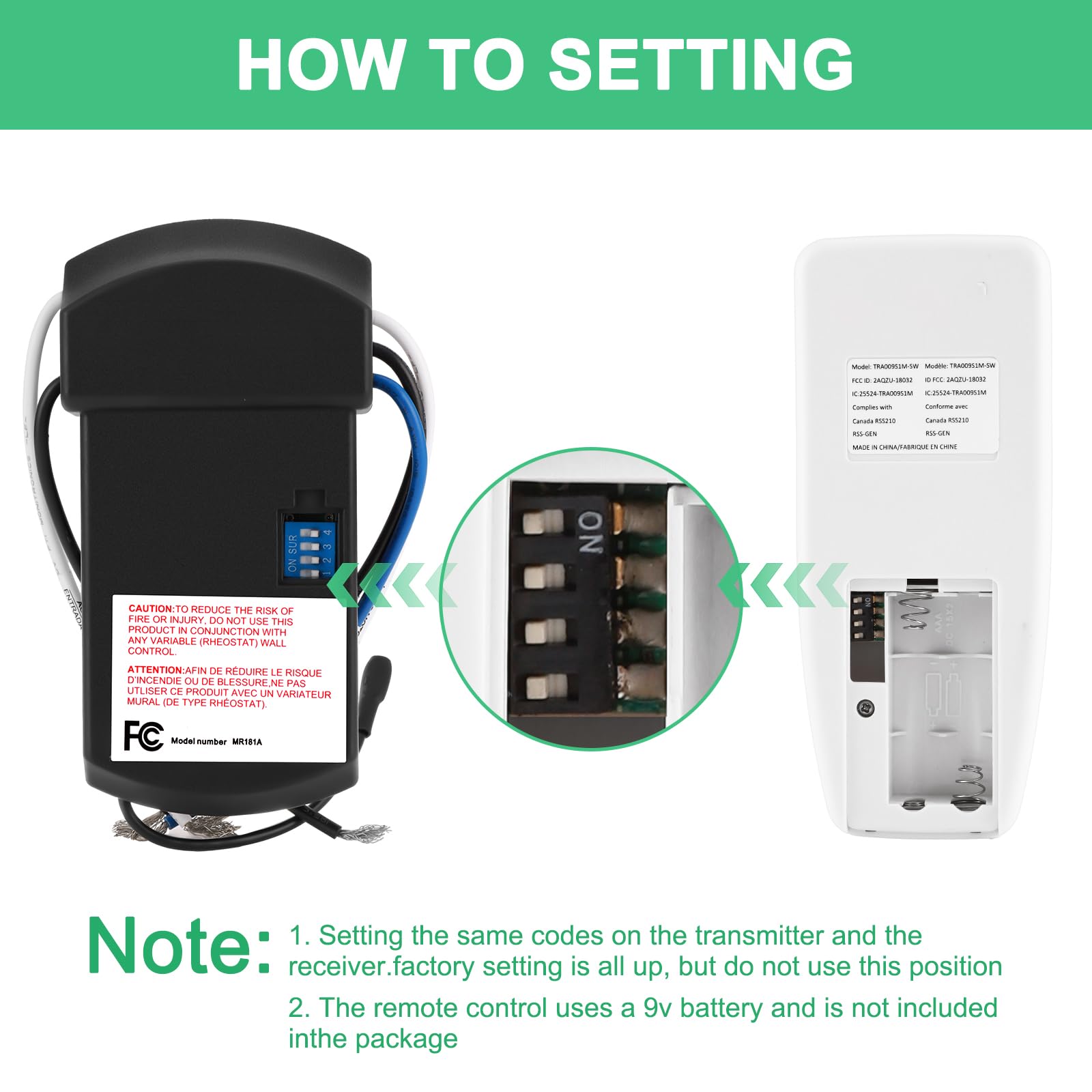 Universal Ceiling Fan Remote Control Kit - 3 Speed & Light Dimmer, UL Listed, Compatible with Hunter Hampton Bay Harbor Breeze & Most Pull Chain Ceiling Fans - Perfect for Bedroom, Living Room & Home Office Upgrade