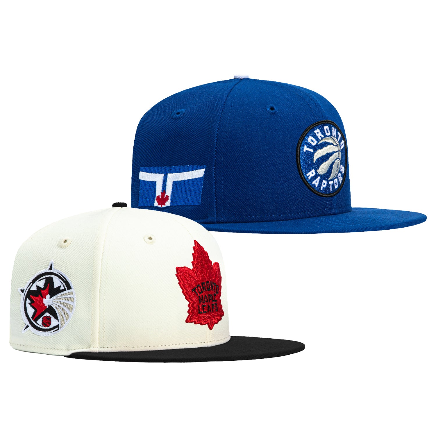 New Era 59Fifty NBA x NHL Crossover Toronto Pack Snapback Hat - Official Licensed Sports Cap for Basketball & Hockey Fans - Perfect for Game Day, Streetwear & Collectors