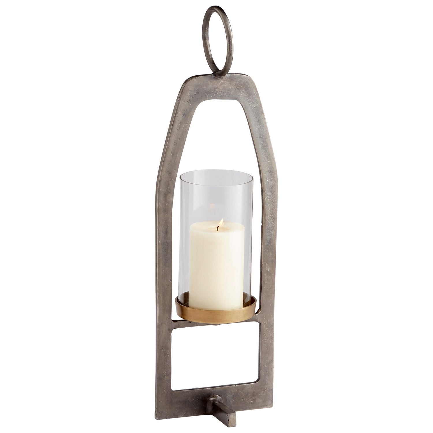 Cyan Design 10727 Hubert Small Bronze & Brass Candle Holder - Elegant Home Decor for Dining Table, Mantel, or Wedding Centerpiece