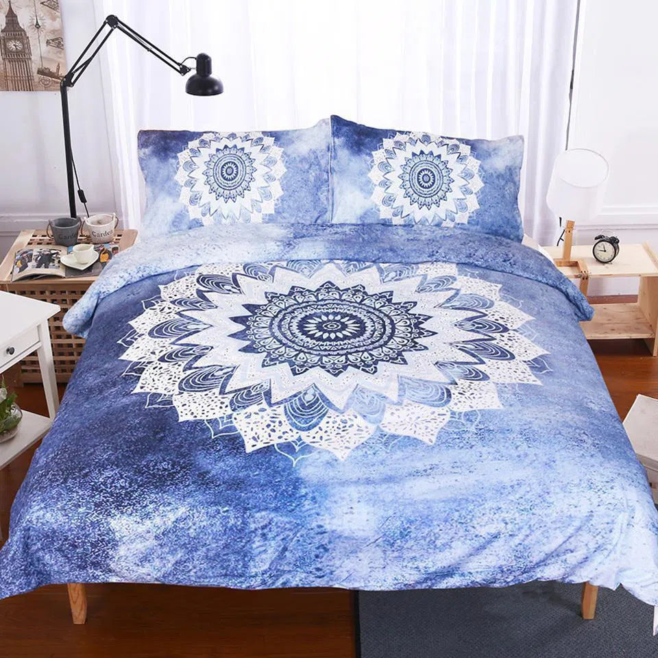 Bali Blue Surf Bedroom Set - Queen Size Bed Frame, Nightstand & Dresser - Coastal Style Furniture for Beach House & Vacation Home Decor