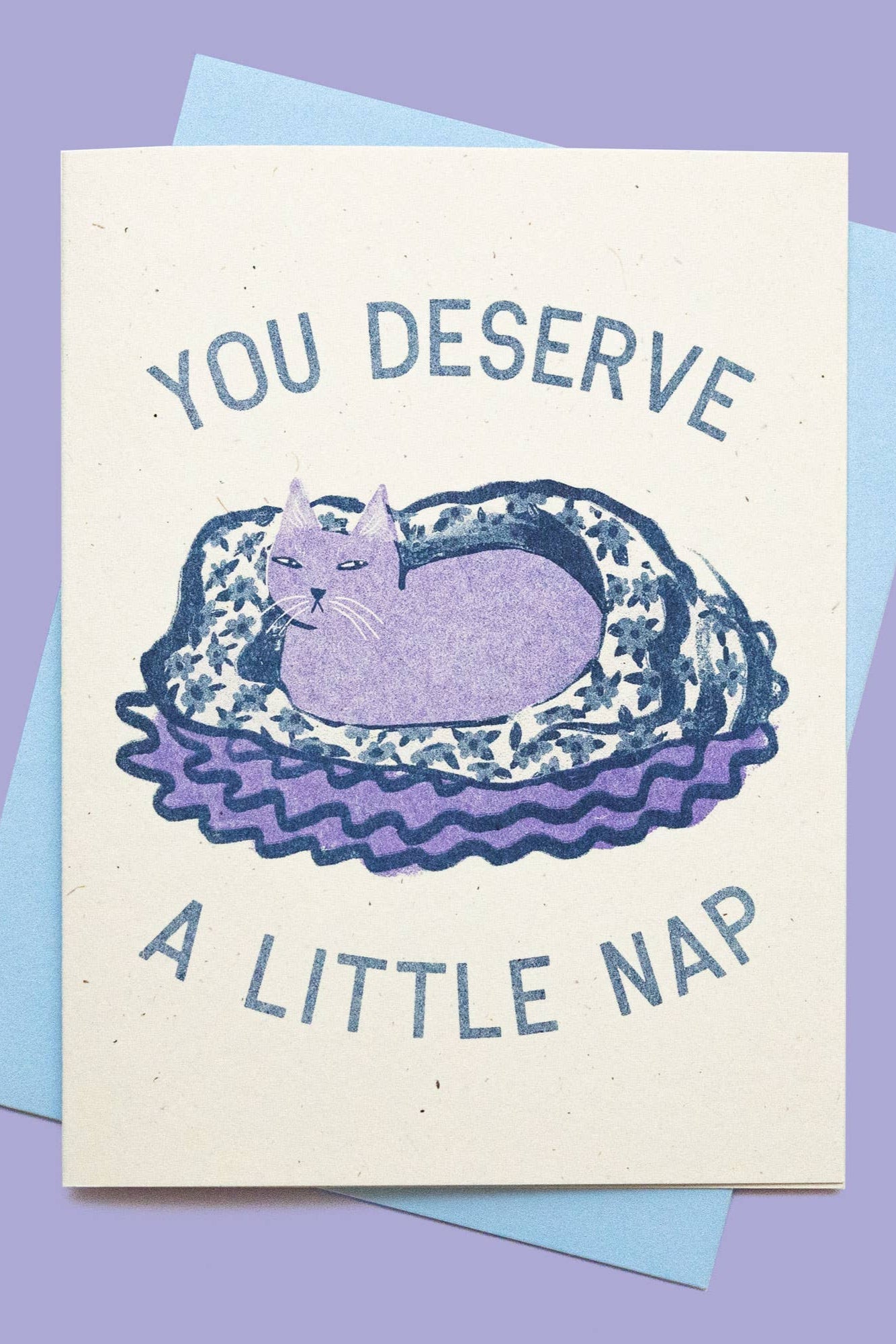 Cozy Cat Nap Greeting Card - Perfect for Cat Lovers, Relaxation Gifts & Self-Care Encouragement | Ideal for Birthdays, Thank You Notes & Stress Relief Moments