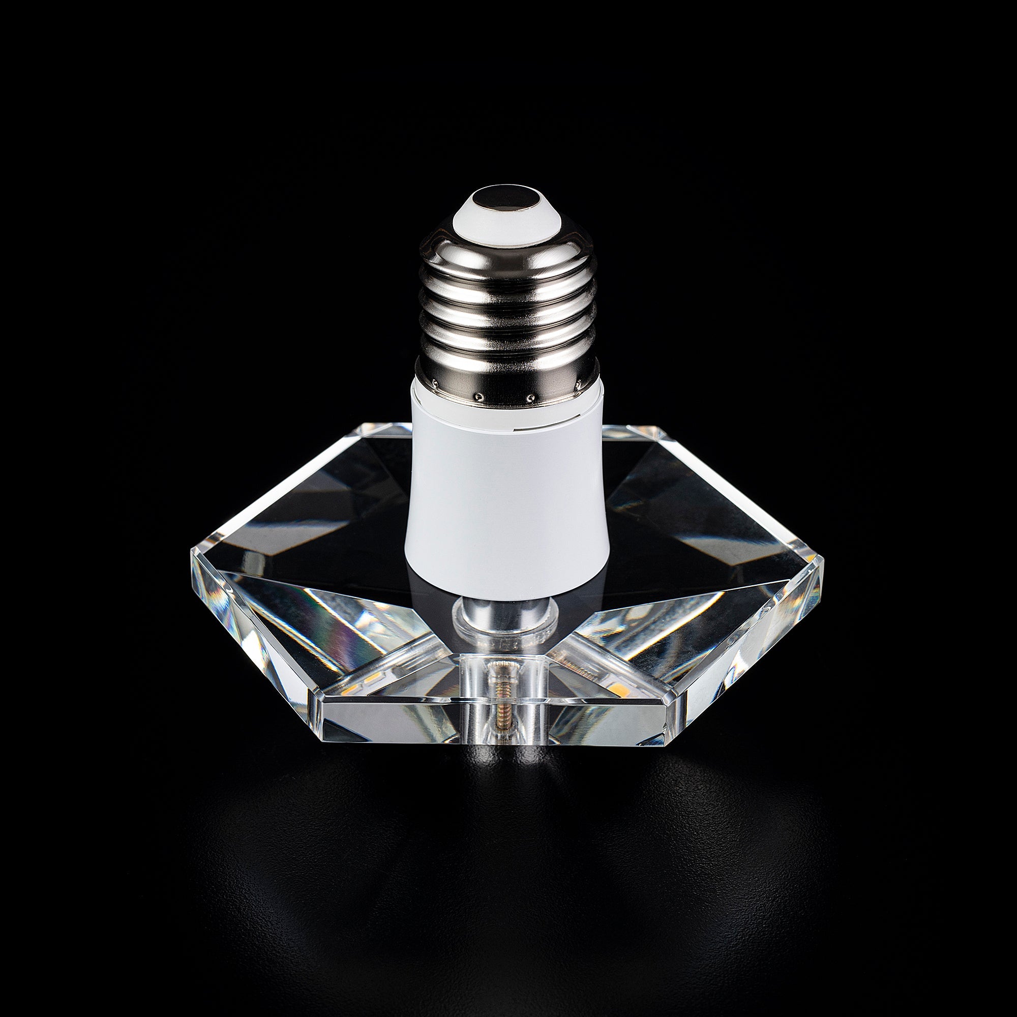 Hexagon Diamond Crystal LED Light Bulb - Large Size, Energy Efficient, Dimmable for Home & Commercial Decoration | Perfect for Chandeliers, Pendant Lights, and Luxury Interior Lighting