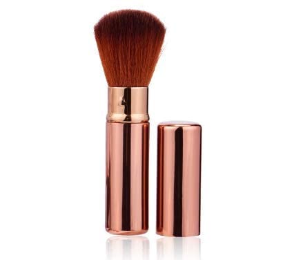 Belicia 1PC Retractable Kabuki Makeup Brush - Travel Friendly Blush & Foundation Brush for On-the-Go Touch Ups (Multicolor) - Perfect for Travel, Gym Bag & Everyday Makeup Routine