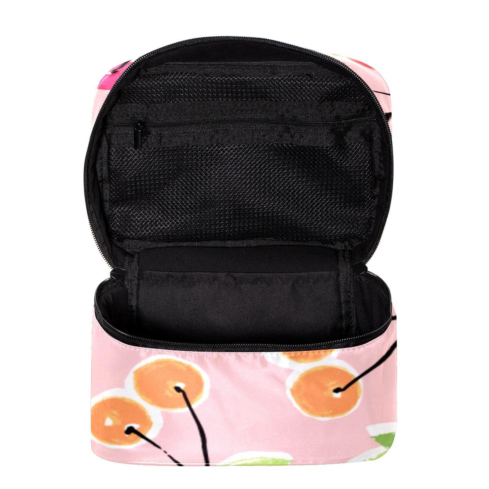 Handmade Cherry Blossom Travel Makeup Bag - Large Cosmetic Organizer with Zipper for Women & Girls | Perfect for Vacation, Gym, and Daily Essentials Storage