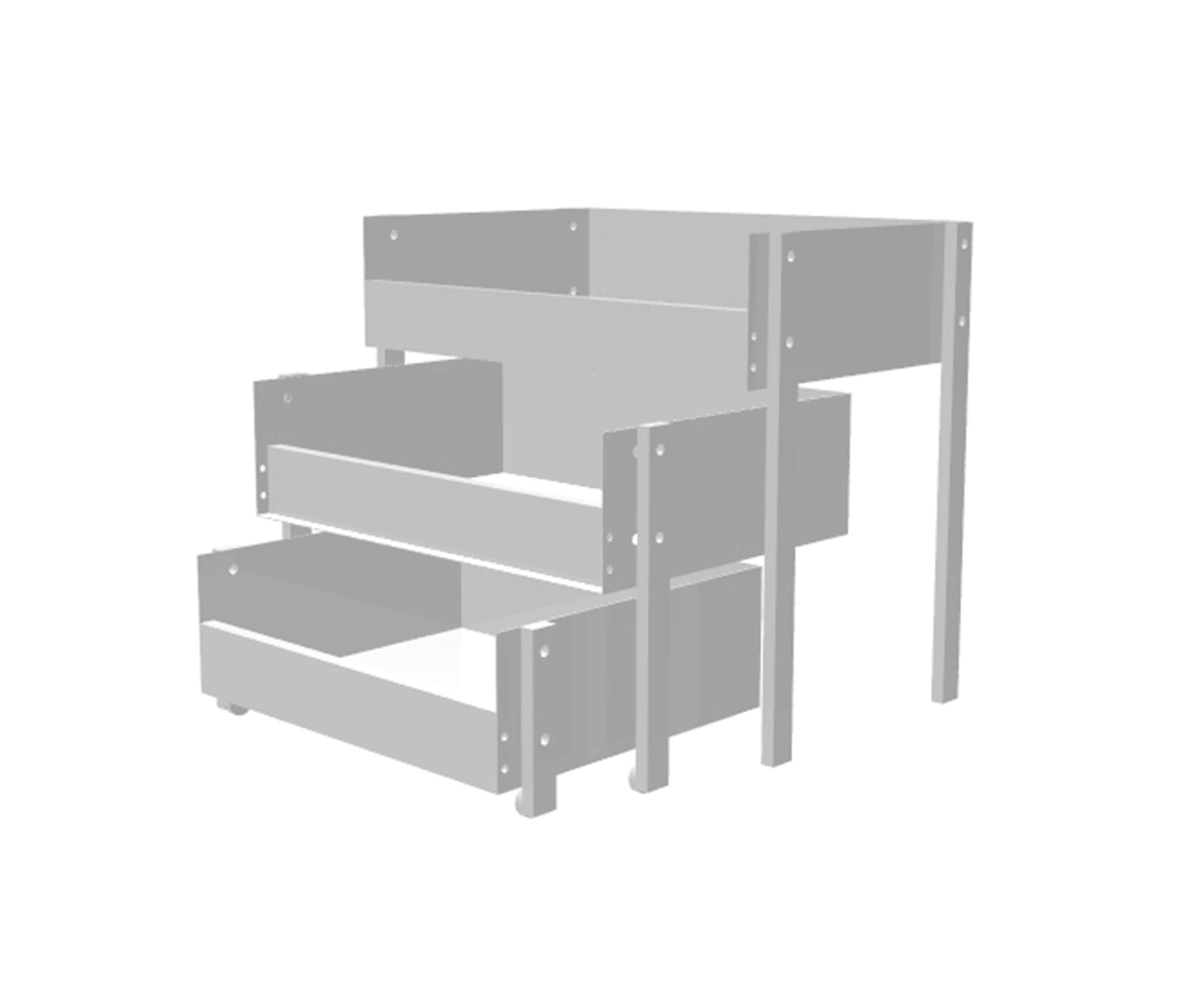 FixtureDisplays® 3-Tier Drawer Organizer - 16 x 14 x 10 Inches White Plastic Storage Bins for Desk, Kitchen & Bathroom Organization - Stackable Tabletop Organizer for Office Supplies, Makeup & Utensils