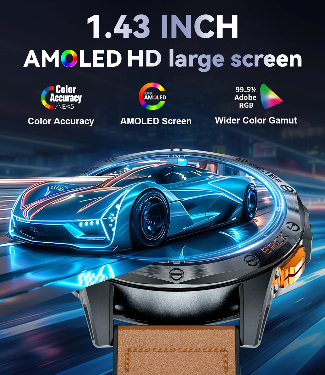 Men's GPS Smart Watch with 1.43