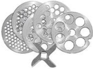 #22 Meat Grinder Plates and Knives Set with Spacer - Heavy Duty Stainless Steel Grinding Discs for Home Kitchen, Butcher Shop & Commercial Use