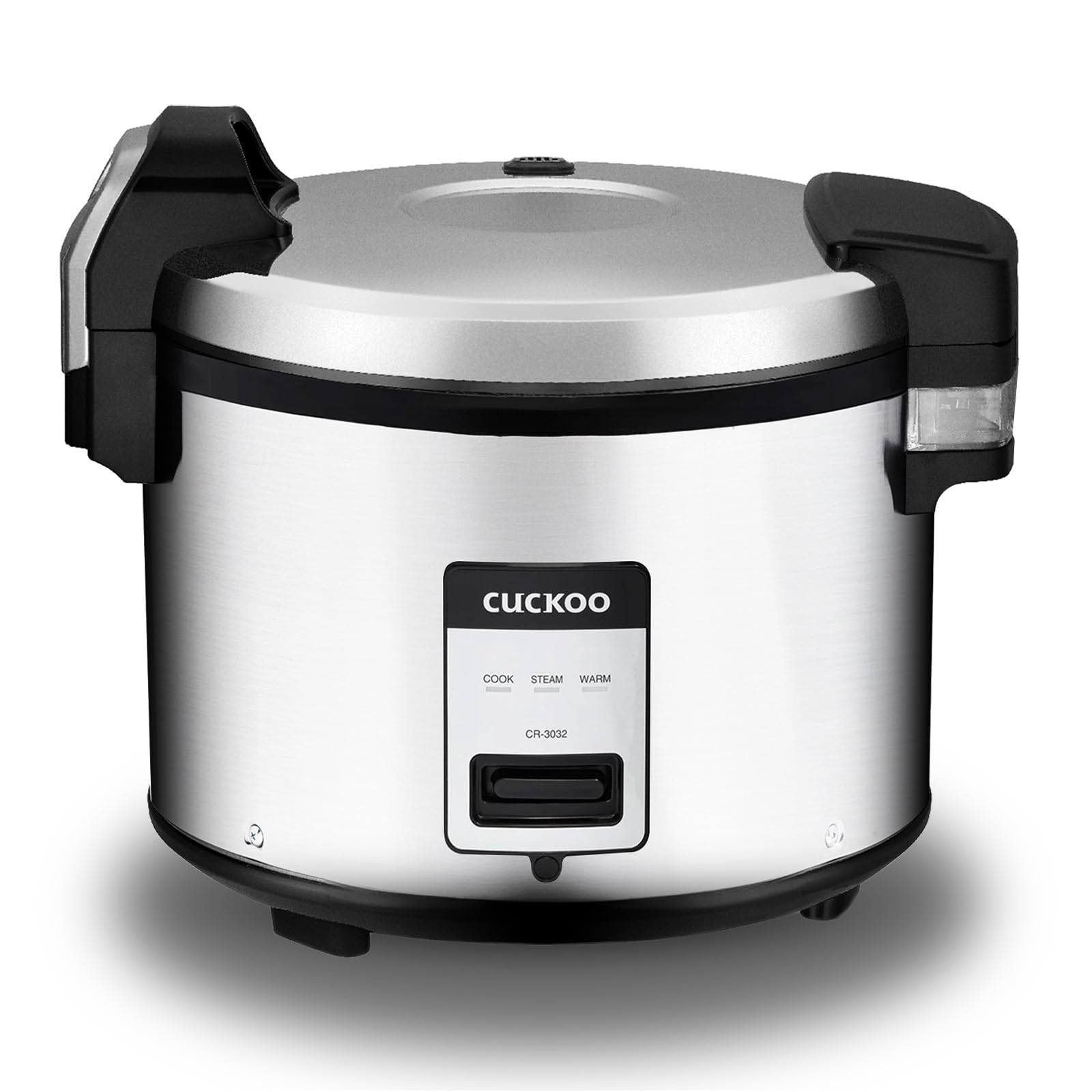 CUCKOO CR-3032 30-Cup Uncooked / 60-Cup Cooked Large Capacity Commercial Rice Cooker & Food Warmer with Nonstick Inner Pot, Switch Press (Silver/Black) - Perfect for Restaurants, Catering & Large Family Gatherings