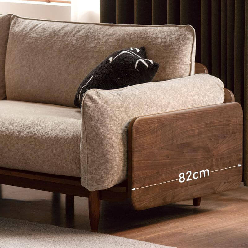 Luxury Ivory Standard Sofa with Armrests - Modern Living Room Furniture for Home & Office Comfort