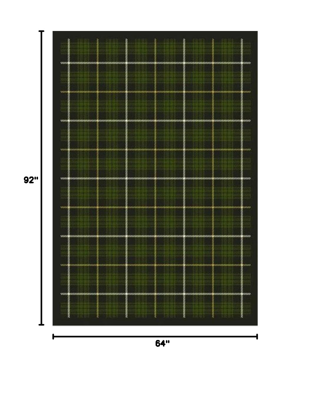 Joy Carpets Kaleidoscope Bit O' Scotch Whimsical Area Rugs - Non-Slip Soft Kids Nursery Rug, Playroom & Bedroom Floor Mat (Pine Green) - Perfect for Children's Rooms, Daycare & Cozy Home Decor