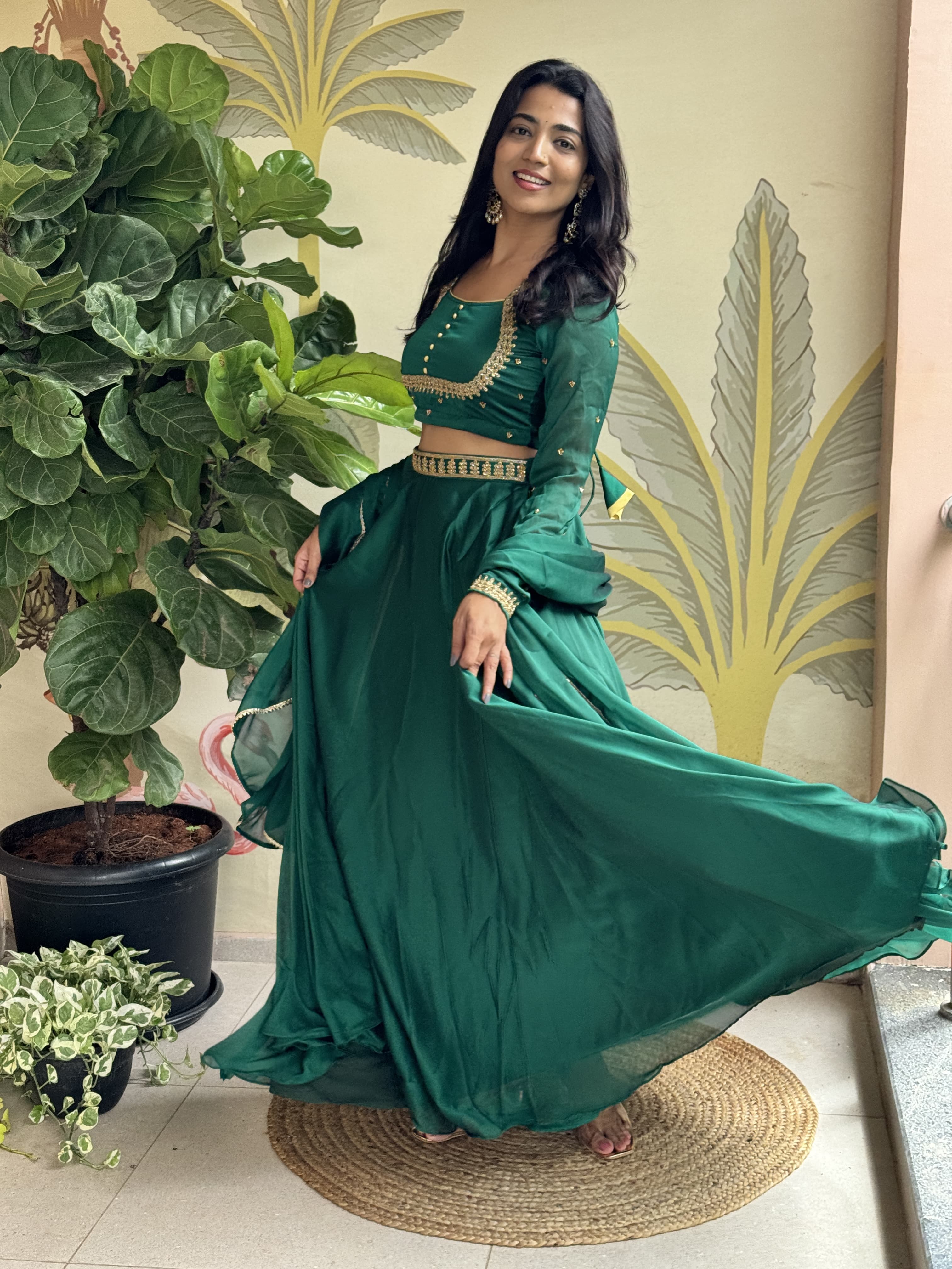 DD587 Kanmani Premium Handwork Lehenga Choli - Elegant Indian Bridal Wear for Weddings & Festive Occasions