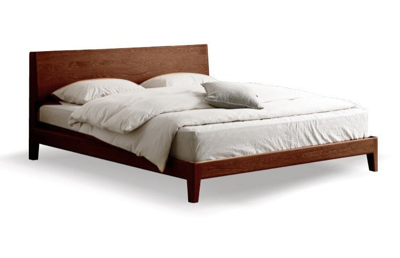 Solid Oak Wood LED Bed Frame with Built-in Lighting - Perfect for Modern Bedrooms, Guest Rooms, and Cozy Home Decor