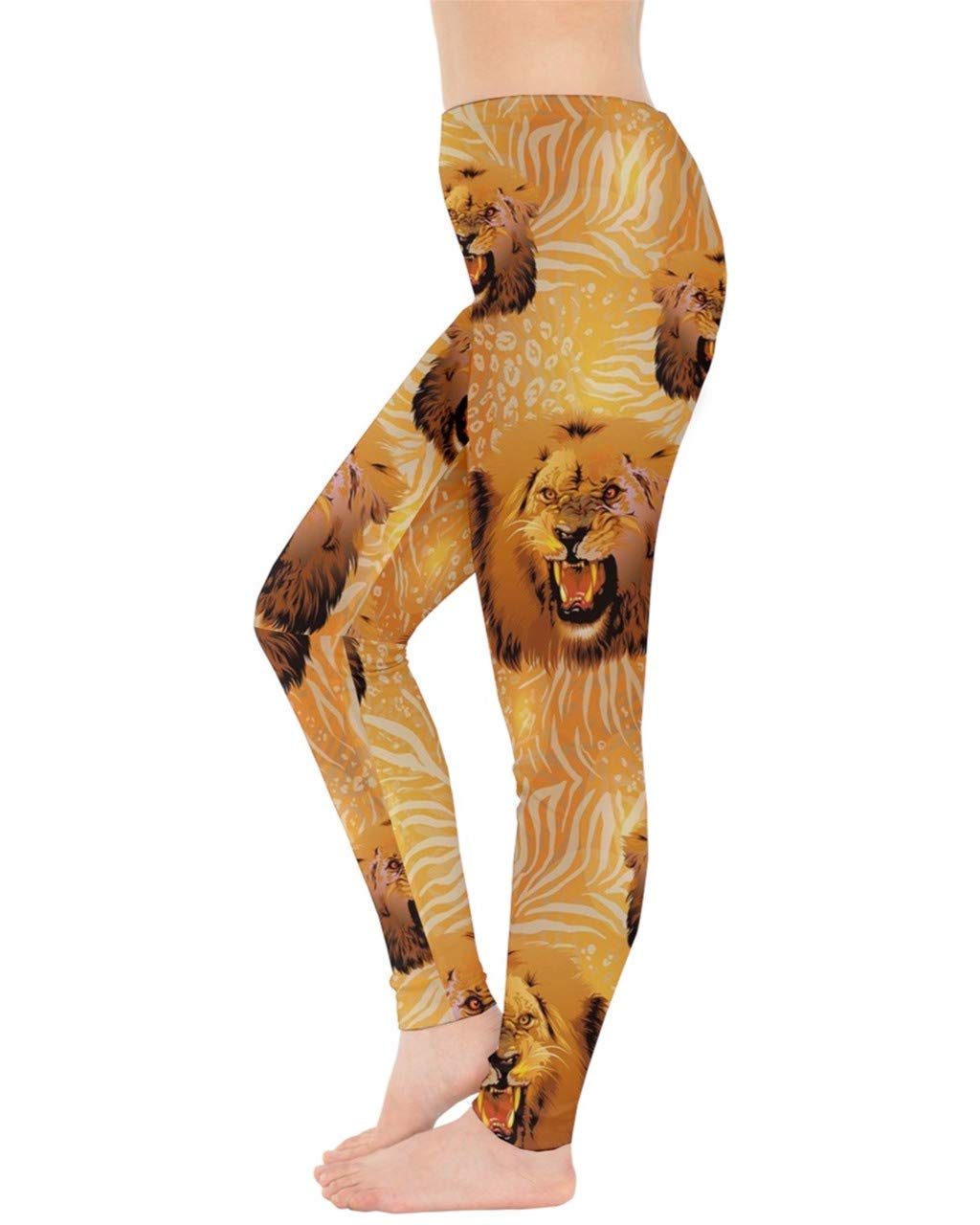 CowCow Women's Fashion Animal Print Leggings - Snake, Reptile & Crocodile Pattern Leather-Look Leggings for Yoga, Workout & Casual Wear