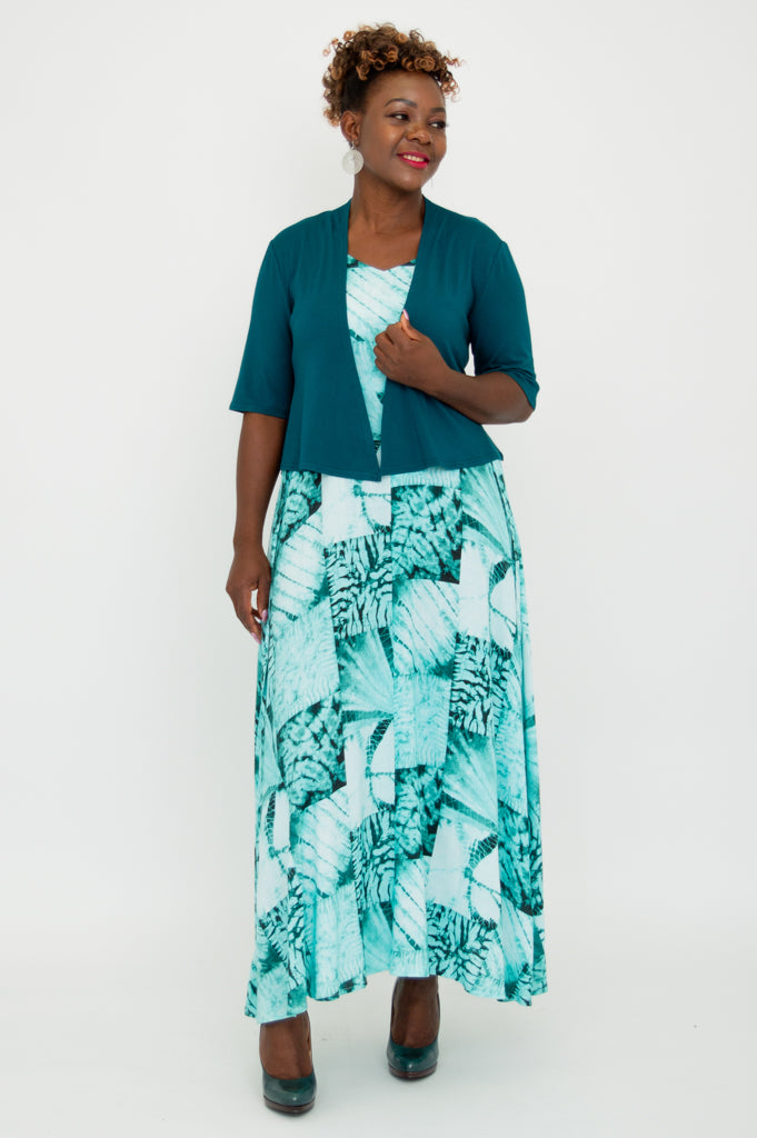 Doda Jacket for Women - Soft Bamboo Fabric, Teal Green Lightweight Coat - Perfect for Outdoor Hiking, Travel & Casual Wear