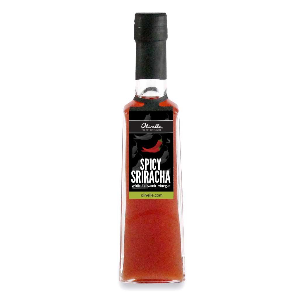Premium Spicy Sriracha Barrel Aged White Balsamic Vinegar - Gourmet Cooking & Salad Dressing - Perfect for Asian Cuisine, Marinades & Gift Giving