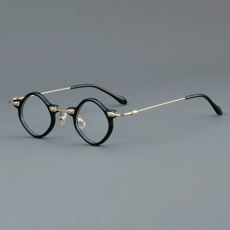 CCspace Women's Full Rim Round Acetate Alloy Eyeglasses 57170 - Stylish & Lightweight Reading Glasses for Work, Reading & Everyday Use