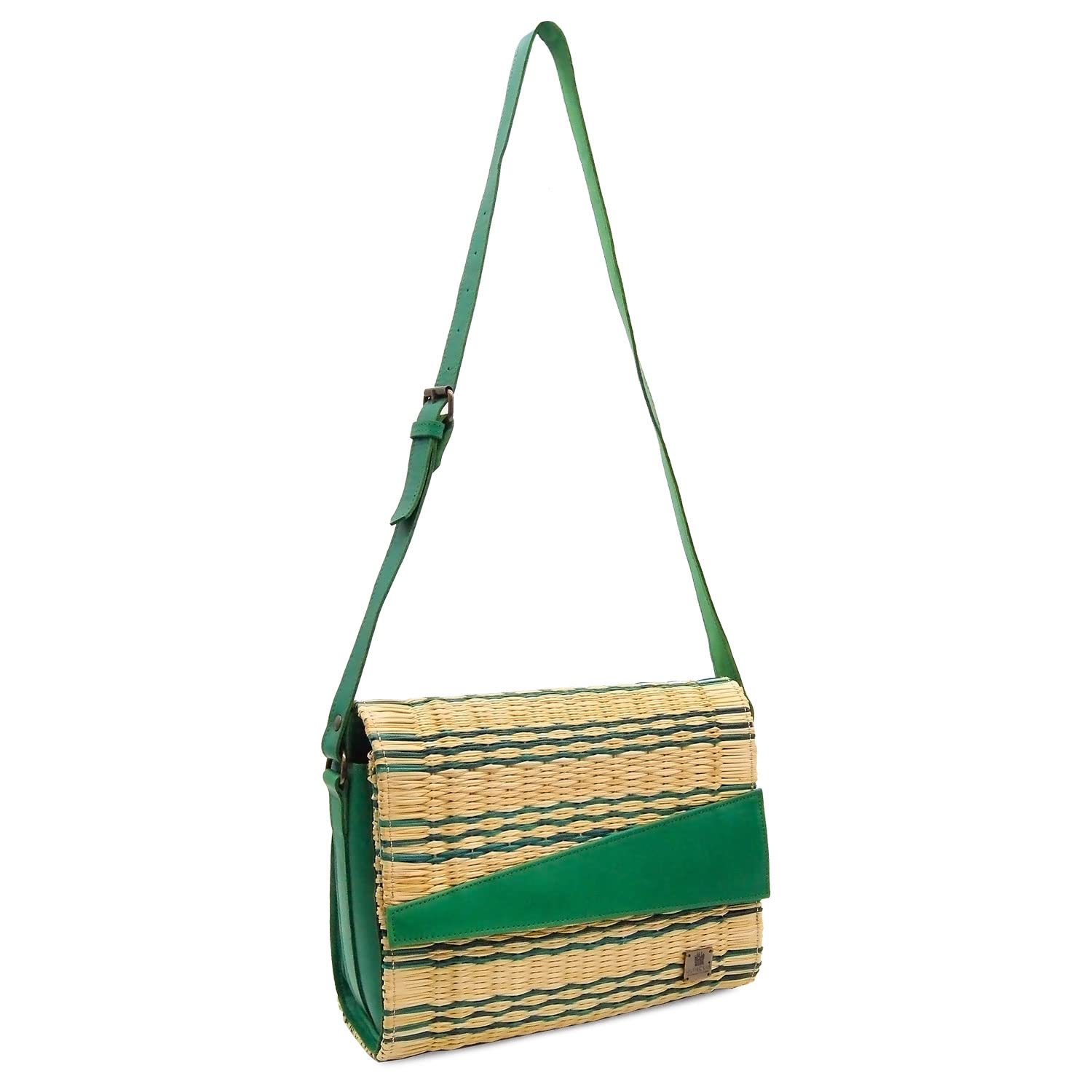 Handmade Vegan Woven Straw Basket Bag for Women - Eco-Friendly & Stylish Summer Beach Tote - Perfect for Picnics, Shopping & Boho Outfits - Made in Portugal
