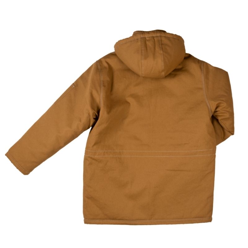 Tough Duck Men's Abraham Hydro Winter Work Parka WJ18 - Heavy Duty Insulated Waterproof Jacket for Cold Weather - Ideal for Construction, Outdoor Work & Winter Activities (Brown)