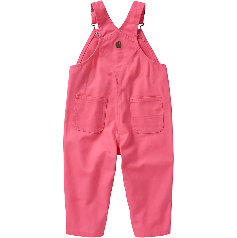Carhartt Kids Canvas Bib Overalls - Durable Pink Denim Overalls for Toddlers & Children - Perfect for Outdoor Play, Farm Work & Casual Wear
