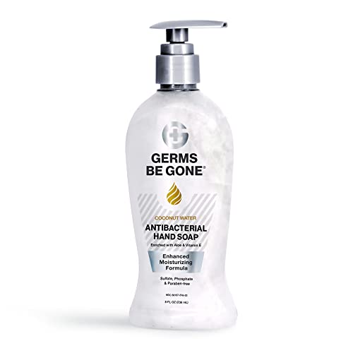 Germs Be Gone - Aloe & Vitamin E Liquid Hand Soap with Coconut Water | Powerful Cleansing & Moisturizing Formula | 8 Oz (3-Pack) | Ideal for Home, Office & Travel Use