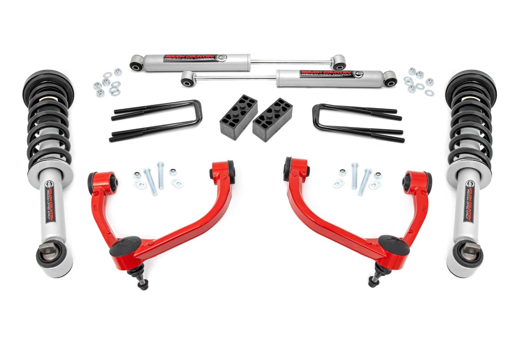 3 Inch Lift Kit for Ford F-150 4WD (2014-2020) | Heavy Duty N3 Struts | Part# 54531RED | Off-Road Suspension Upgrade for Enhanced Ground Clearance & Towing
