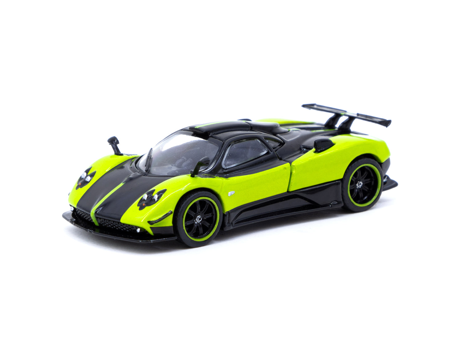 Tarmac Works 1/64 Pagani Zonda Cinque Verde Firenze Diecast Model Car - Premium Collectible for Car Enthusiasts & Gift for Adults - Perfect for Display, Collection, and Racing Game Scenes